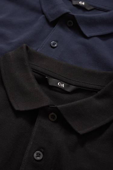 Hommes - Lot de 2 - polos - noir