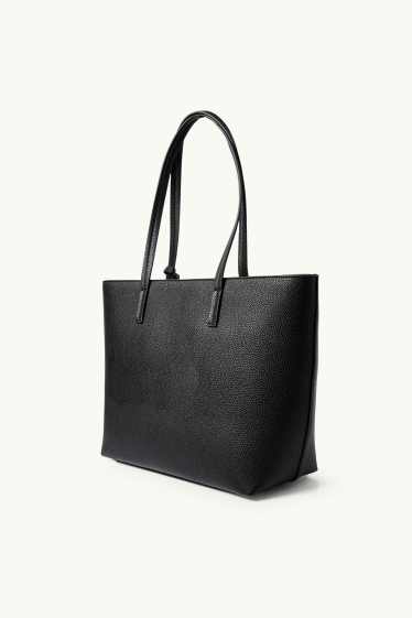 Dames - Shopper - imitatieleer - zwart