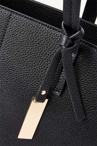 Dames - Shopper - imitatieleer - zwart