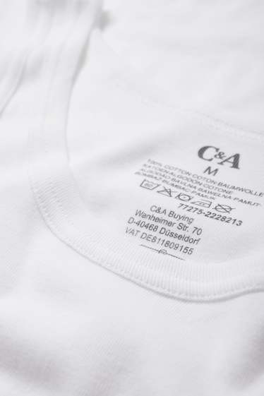 Bărbați - Multipack 3 buc. - maiou - reiat fin - fără cusături - alb