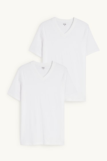 Herren - Multipack 2er - Unterhemd - weiß