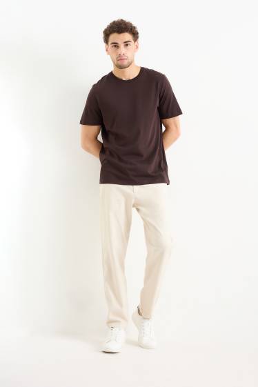 Heren - Chino - tapered fit - licht beige