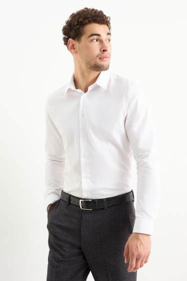 Home - Camisa formal - slim fit - Kent - fàcil de planxar - blanc