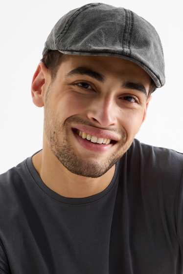 Herren - Schiebermütze - dunkelgrau