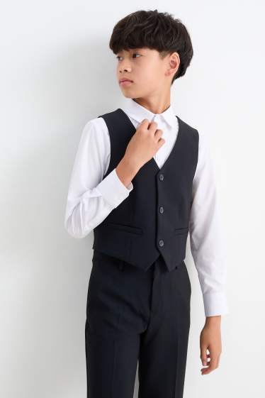 Bambini - Gilet coordinabile - elasticizzato - blu scuro