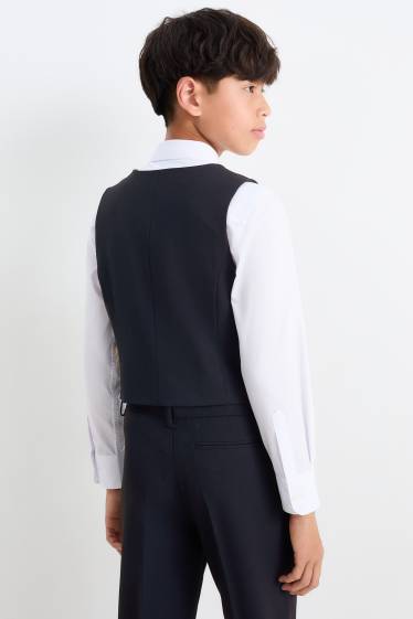 Bambini - Gilet coordinabile - elasticizzato - blu scuro