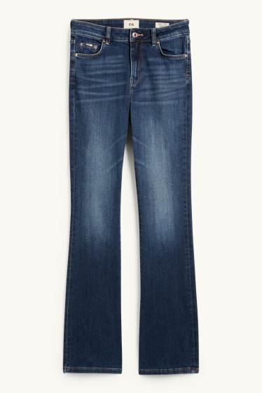 Damen - Bootcut Jeans - Mid Waist - dunkeljeansblau