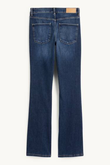 Damen - Bootcut Jeans - Mid Waist - dunkeljeansblau