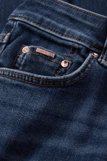 Damen - Bootcut Jeans - Mid Waist - dunkeljeansblau