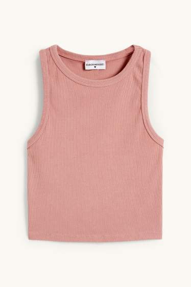Women - Cropped top - dark rose