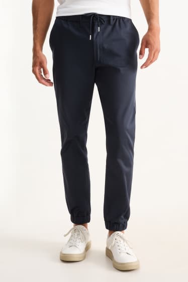 Hommes - Pantalon de jogging - tapered fit - bleu foncé