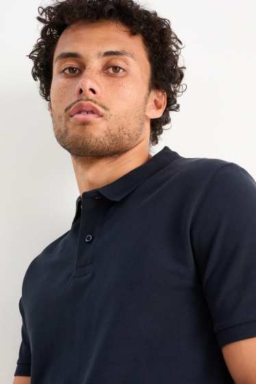 Hommes - Lot de 2 - polos - bleu foncé