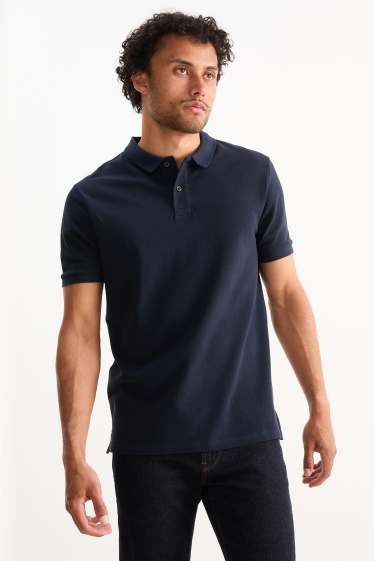Hommes - Lot de 2 - polos - bleu foncé