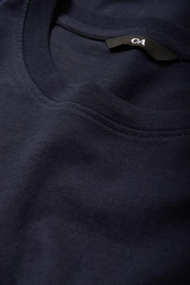 Heren - T-shirt - regular fit  - donkerblauw