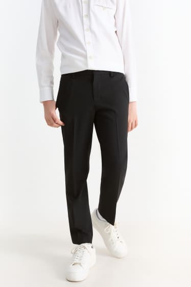 Enfants garçons - Pantalon de costume - Stretch - LYCRA® - noir