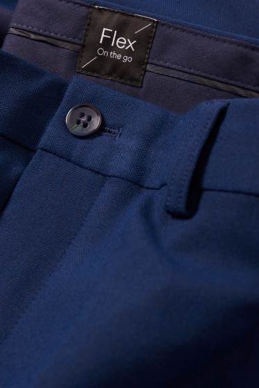 Hommes - Pantalon de costume - regular fit - Flex - 4 Way Stretch - bleu foncé