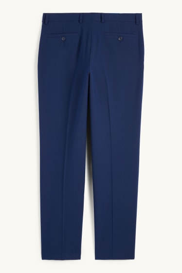 Hommes - Pantalon de costume - regular fit - Flex - 4 Way Stretch - bleu foncé