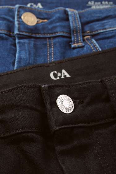 Donna - Confezione da 2 - jegging jeans - vita alta - jeans blu scuro