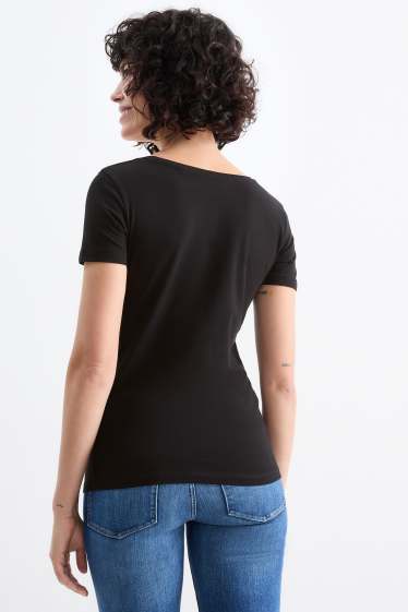 Dona - Paquet de 3 - samarreta de màniga curta - negre