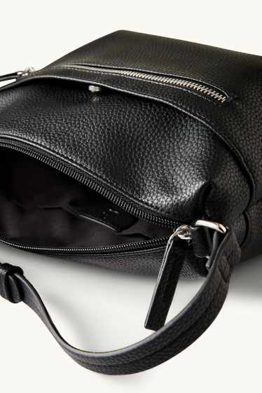 Women - Crossbody bag - faux leather - black