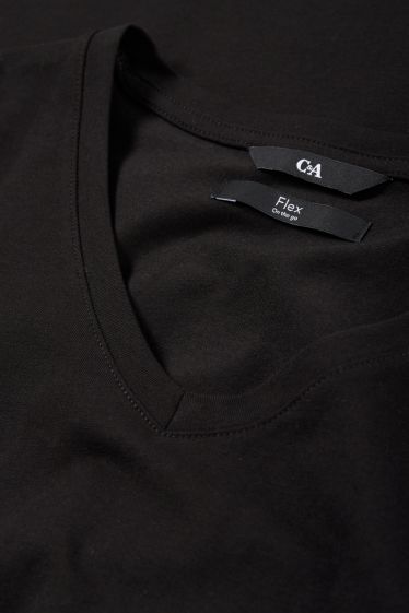 Uomo - T-shirt - slim fit - Flex - nero