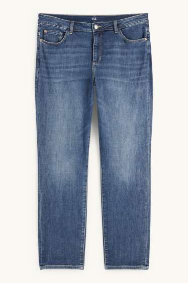 Femmes - Jean coupe droite - mid-waist - LYCRA® - jean bleu