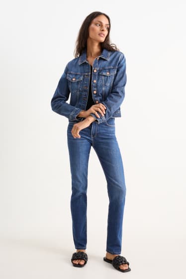 Femmes - Jean coupe droite - mid waist - LYCRA® - jean bleu