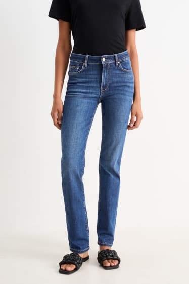 Femmes - Jean coupe droite - mid waist - LYCRA® - jean bleu
