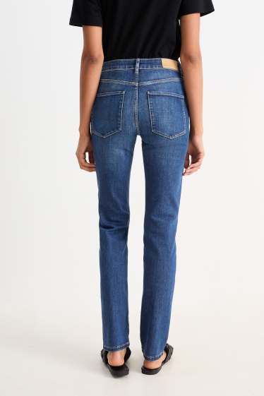 Femmes - Jean coupe droite - mid waist - LYCRA® - jean bleu