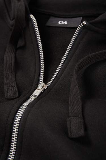 Herren - Sweatjacke mit Kapuze - schwarz