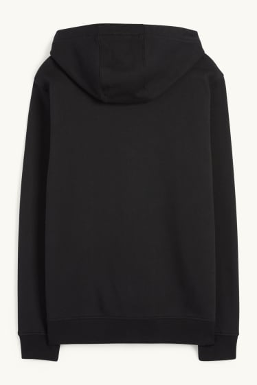 Herren - Sweatjacke mit Kapuze - schwarz