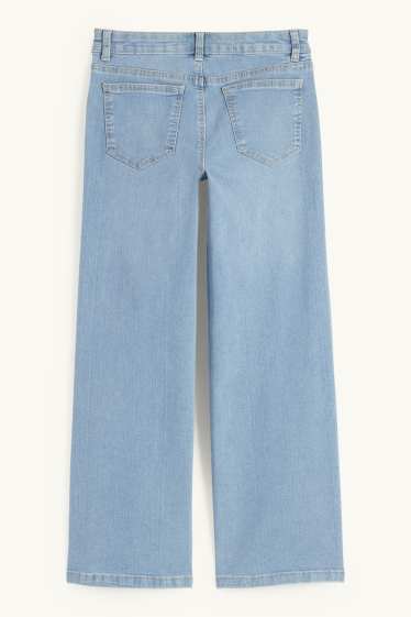 Kinder Mädchen - Wide Leg Jeans - helljeansblau