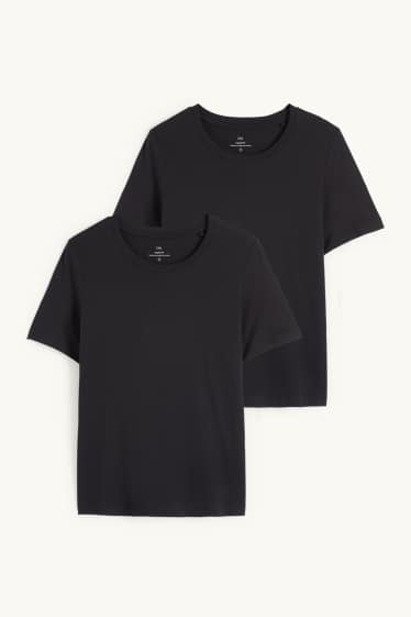 Damen - Multipack 2er - T-Shirt - schwarz