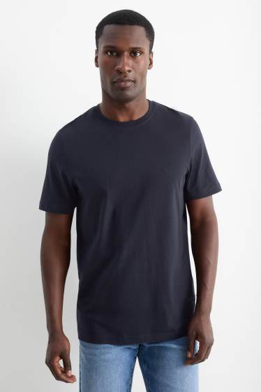 Heren - T-shirt - regular fit  - donkerblauw