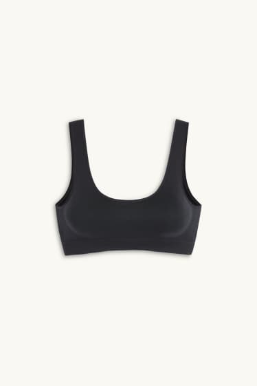 Donna - Brassière - imbottita - senza cuciture - nero