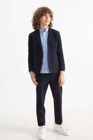 Enfants garçons - Pantalon de costume - Stretch - LYCRA® - bleu foncé