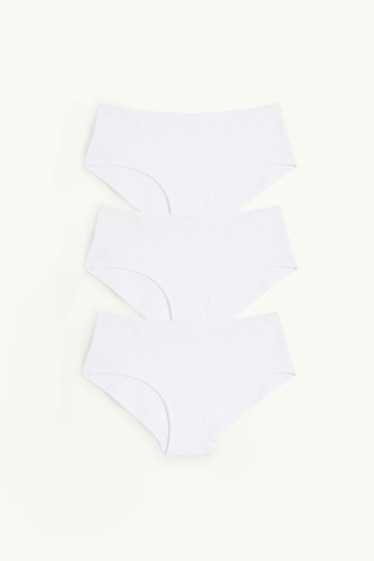 Damen - Multipack 3er - Hipster - weiss