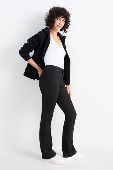 Donna - Bootcut jeans - vita media - LYCRA® - nero