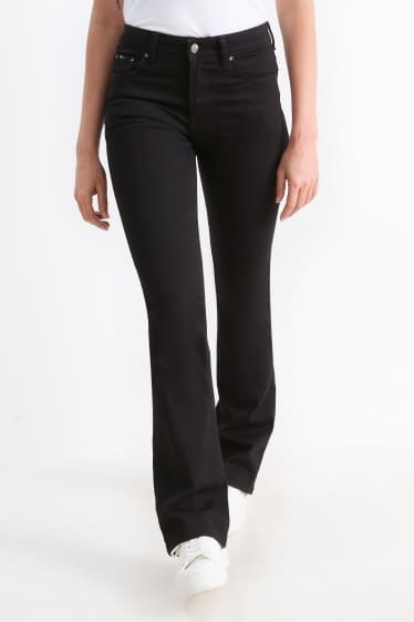 Donna - Bootcut jeans - vita media - LYCRA® - nero