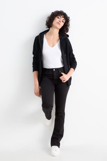 Donna - Bootcut jeans - vita media - LYCRA® - nero
