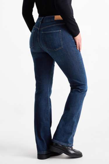 Damen - Bootcut Jeans - Mid Waist - dunkeljeansblau