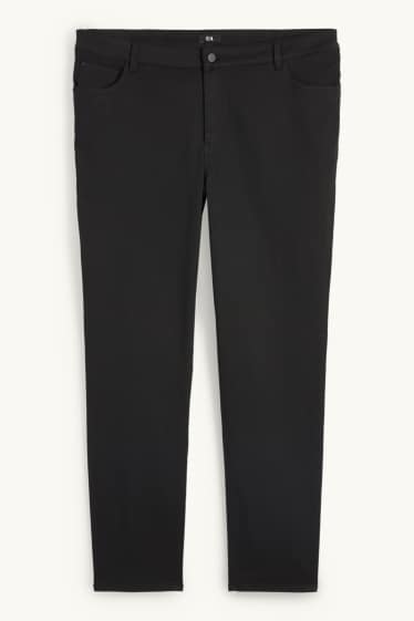 Femei - Pantaloni de stofă - talie înaltă - slim fit - negru