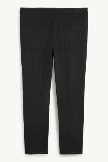 Femei - Pantaloni de stofă - talie înaltă - slim fit - negru