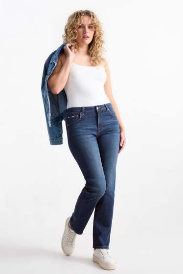 Dona - Straight jeans - mid waist - LYCRA® - texà blau