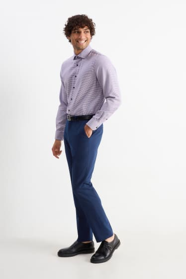 Hommes - Pantalon de costume - regular fit - Flex - 4 Way Stretch - bleu foncé