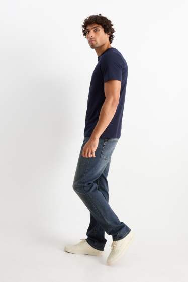 Pánské - Straight jeans - džíny - tmavomodré