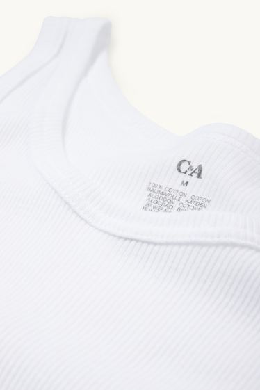 Home - Paquet de 3 - samarreta interior - canalé doble - blanc