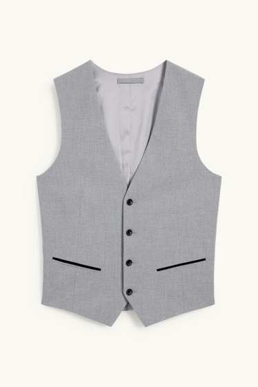 Uomo - Gilet coordinabile - slim fit - Flex - LYCRA® - grigio