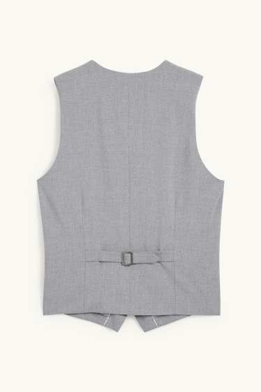 Uomo - Gilet coordinabile - slim fit - Flex - LYCRA® - grigio