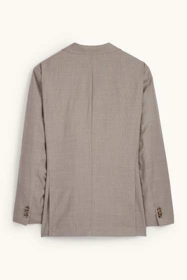 Herren - Baukasten-Woll-Sakko - Regular Fit - gemustert - beige